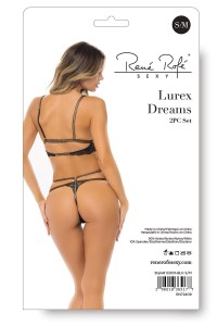 Čipkani dvodelni ženski set Rene Rofe 7553031BLK-2